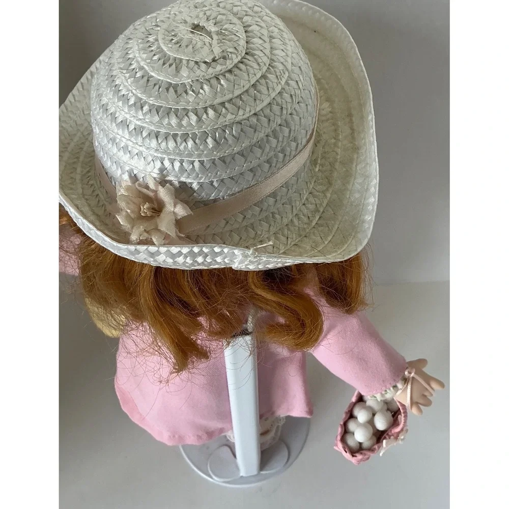 Precious Moments Vintage 1994 Vinnie Vinyl Doll Pink Coat Basket 12 Inch‎ NWT